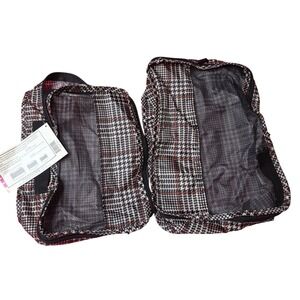 My Tagalongs Packing Pods 3 Piece Set Houndstooth Plaid Travel Luggage Organizer